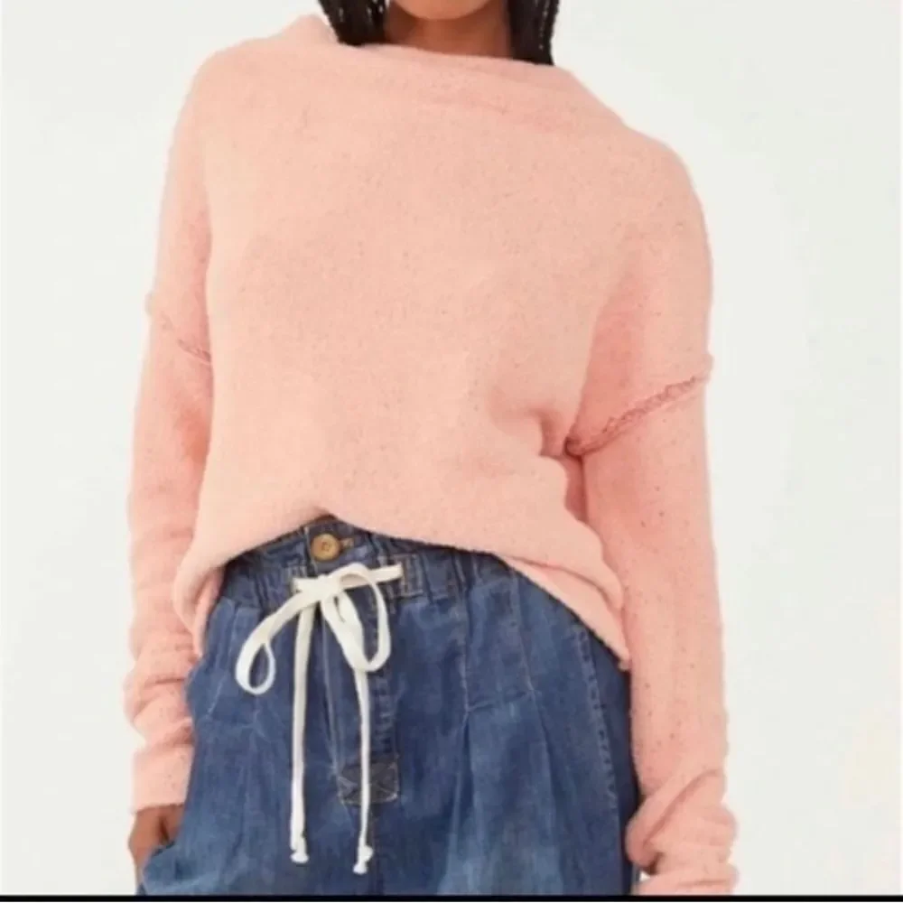 Free people San Vicente peach soft & cozy pullover sweater new medium